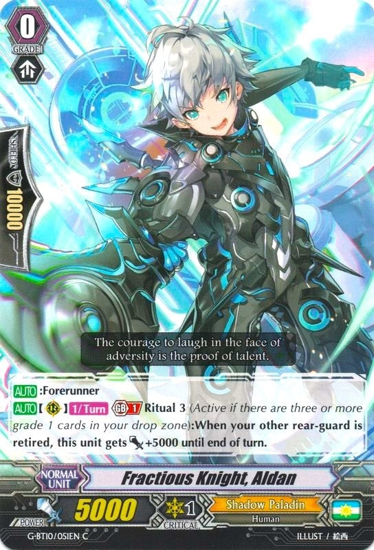 Fractious Knight Aldan (10051) [G-BT10] - Cardfight Vanguard Single