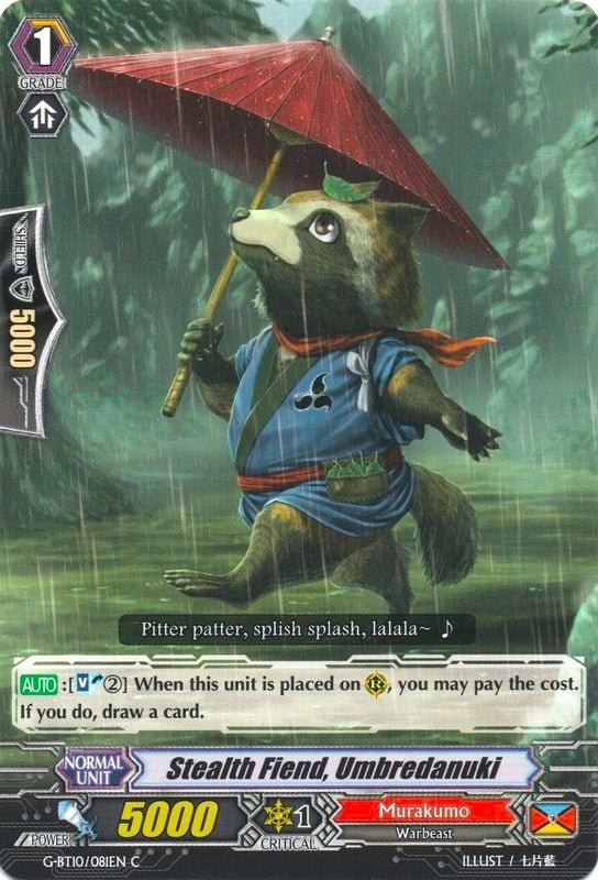 Stealth Fiend Umbredanuki (10081) [G-BT10] - Cardfight Vanguard Single