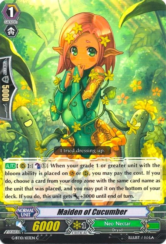 Maiden of Cucumber (10103) [G-BT10] - Cardfight Vanguard Single