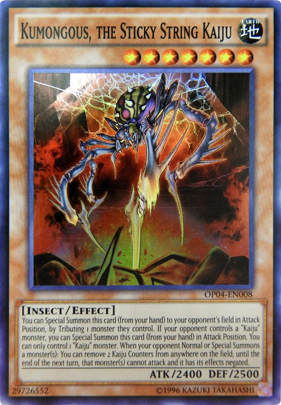 Kumongous the Sticky String Kaiju (4008) (OP04) - YuGiOh Single