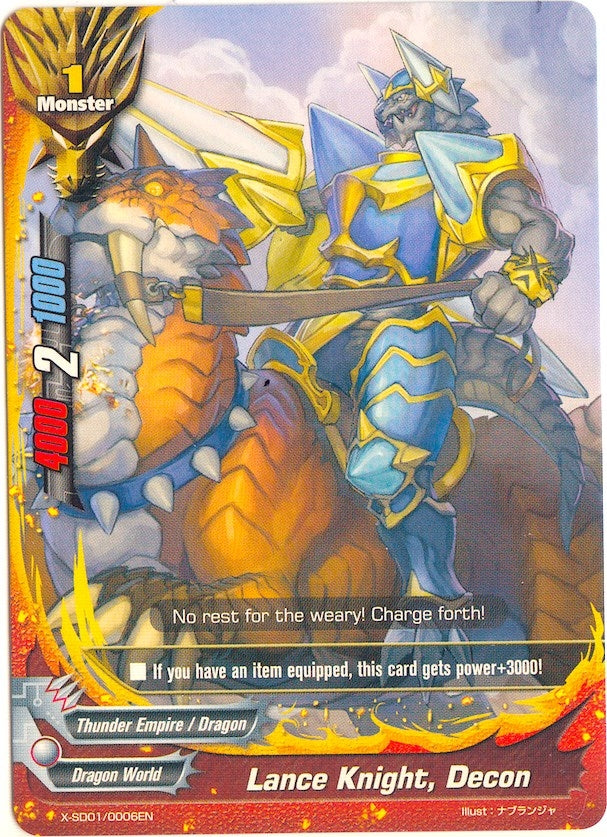 Lance Knight Decon (10006) [X-SD01] - Future Card BuddyFight Single
