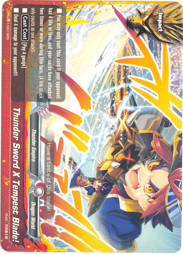 Thunder Sword X Tempest Blade! (10016) [X-SD01] - Future Card BuddyFight Single
