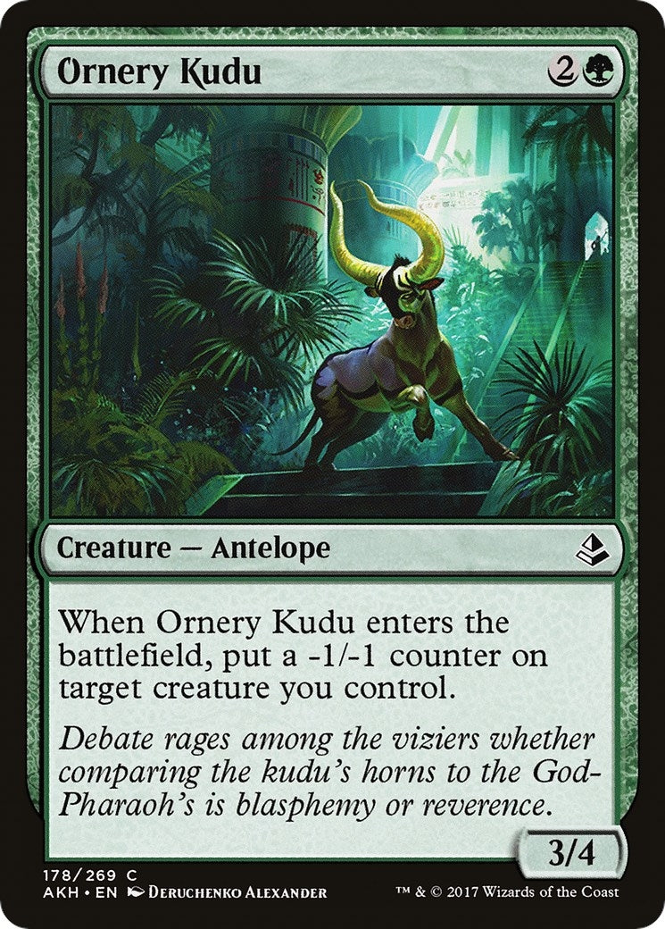 Ornery Kudu (178) [AKH] - MTG Single