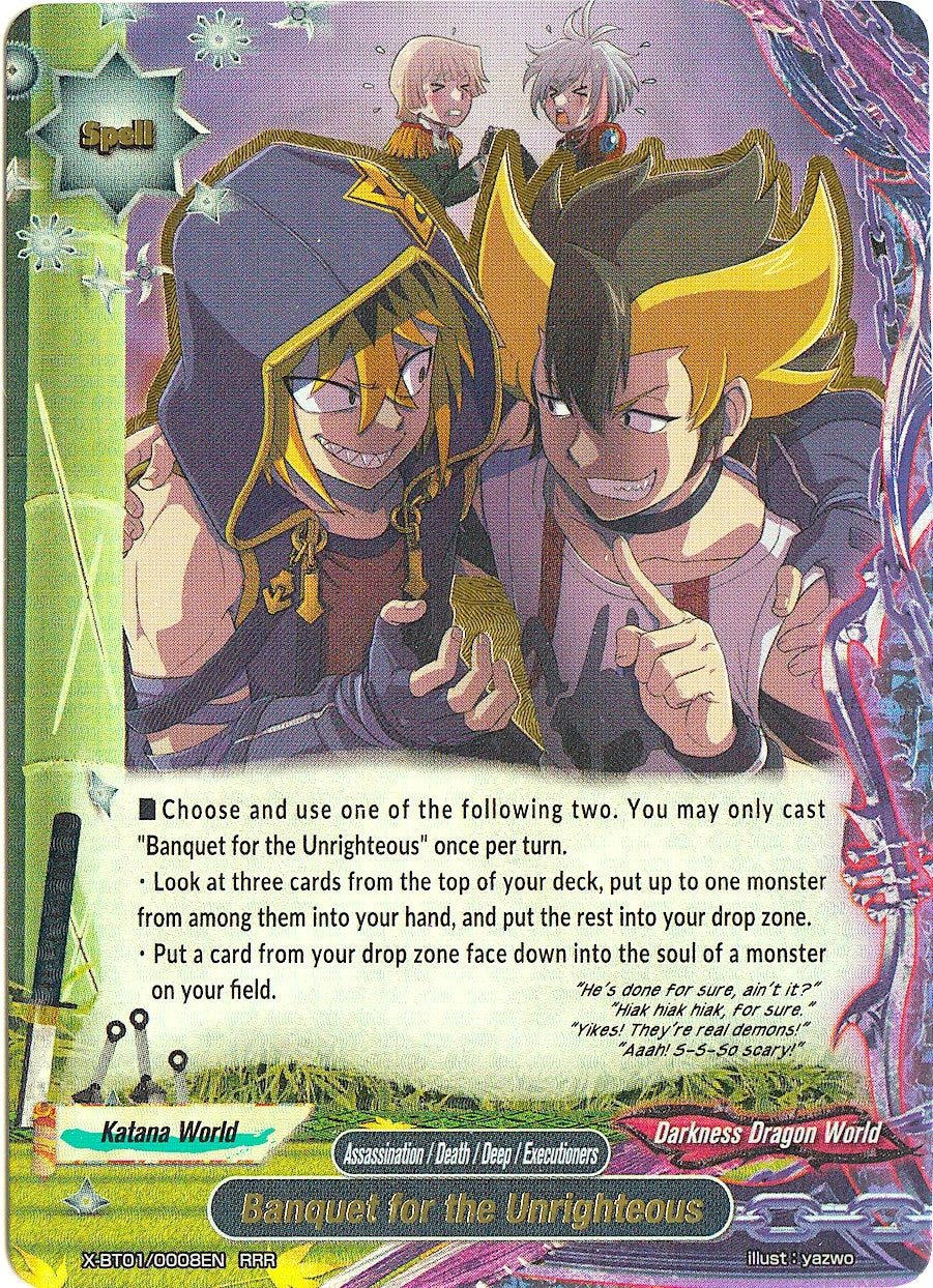 Banquet for the Unrighteous (10008) [X-BT01] - Future Card BuddyFight Single