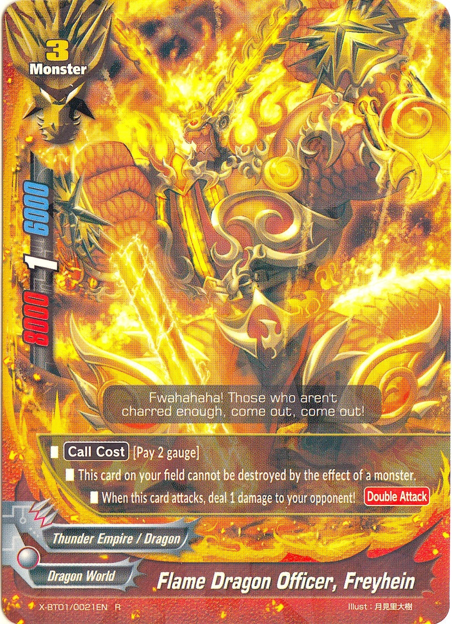 Flame Dragon Officer Freyhein (10021) [X-BT01] - Future Card BuddyFight Single
