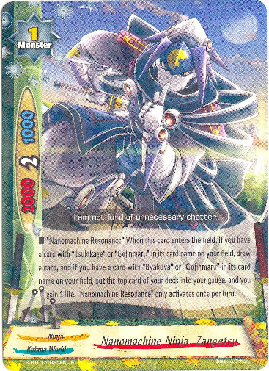 Nanomachine Ninja Zangetsu (10034) [X-BT01] - Future Card BuddyFight Single