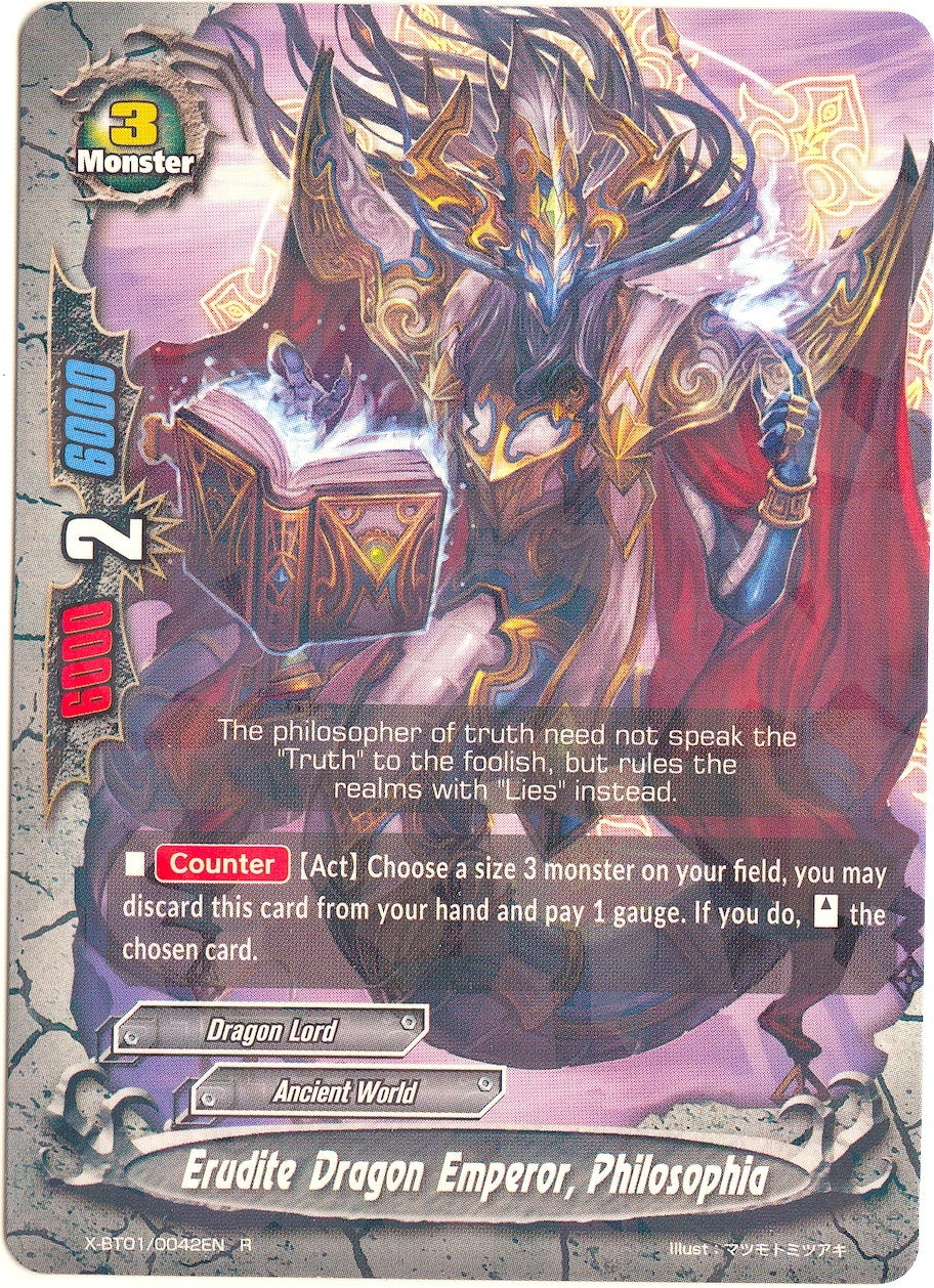 Erudite Dragon Emperor Philosophia (10042) [X-BT01] - Future Card BuddyFight Single