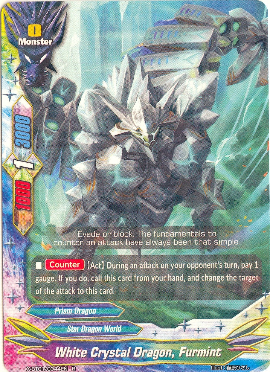 White Crystal Dragon Furmint (10044) [X-BT01] - Future Card BuddyFight Single