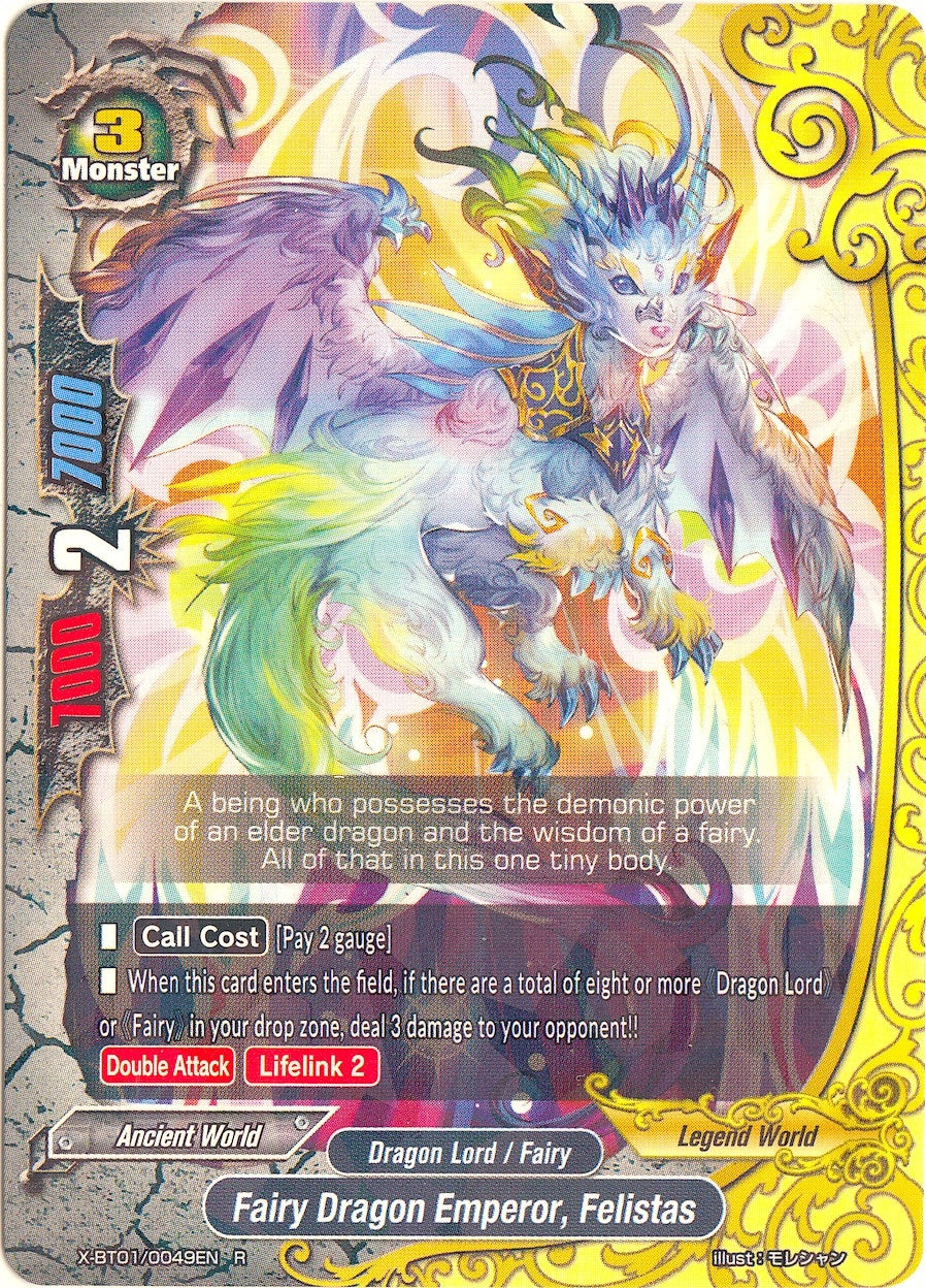 Fairy Dragon Emperor Felistas (10049) [X-BT01] - Future Card BuddyFight Single