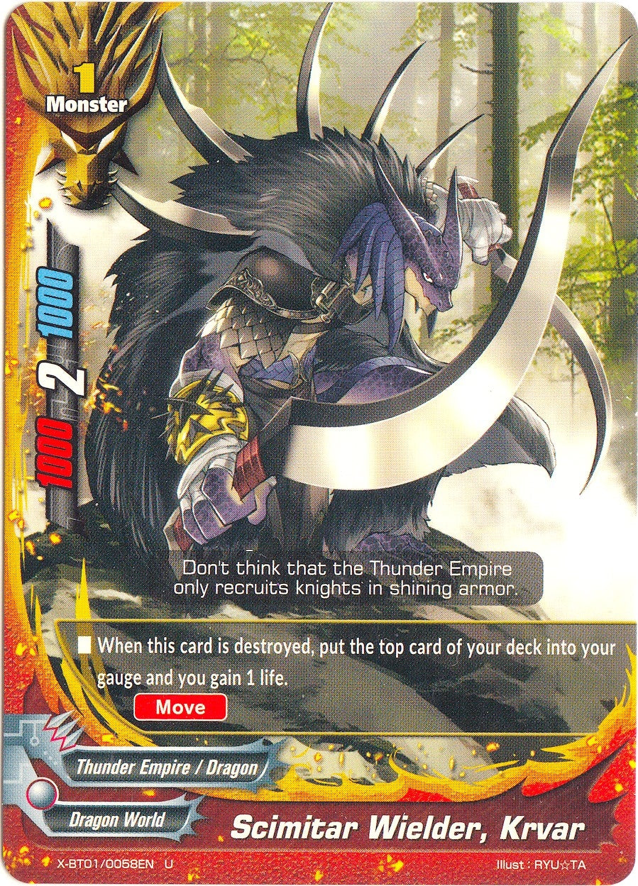 Scimitar Wielder Krvar (10058) [X-BT01] - Future Card BuddyFight Single