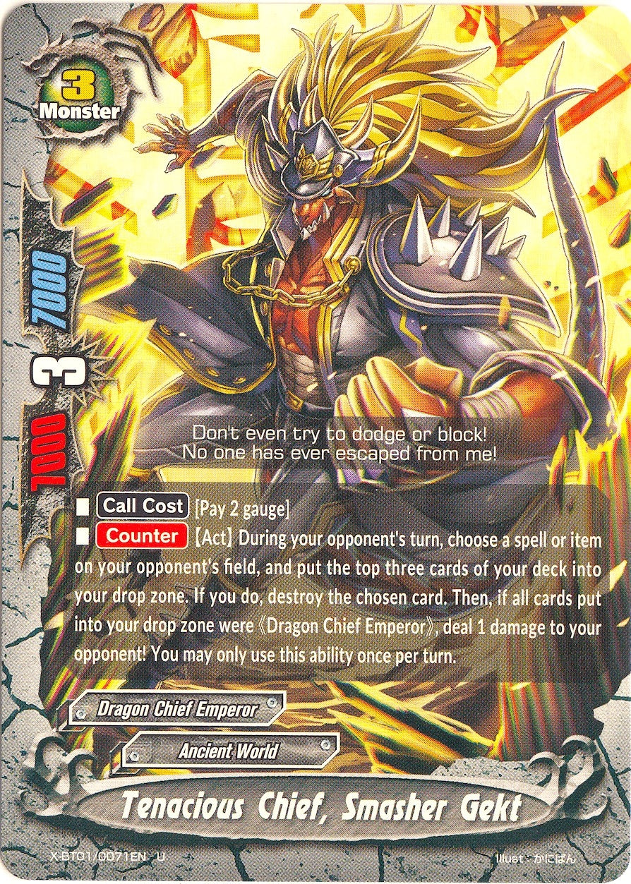 Tenacious Chief Smasher Gekt (10071) [X-BT01] - Future Card BuddyFight Single