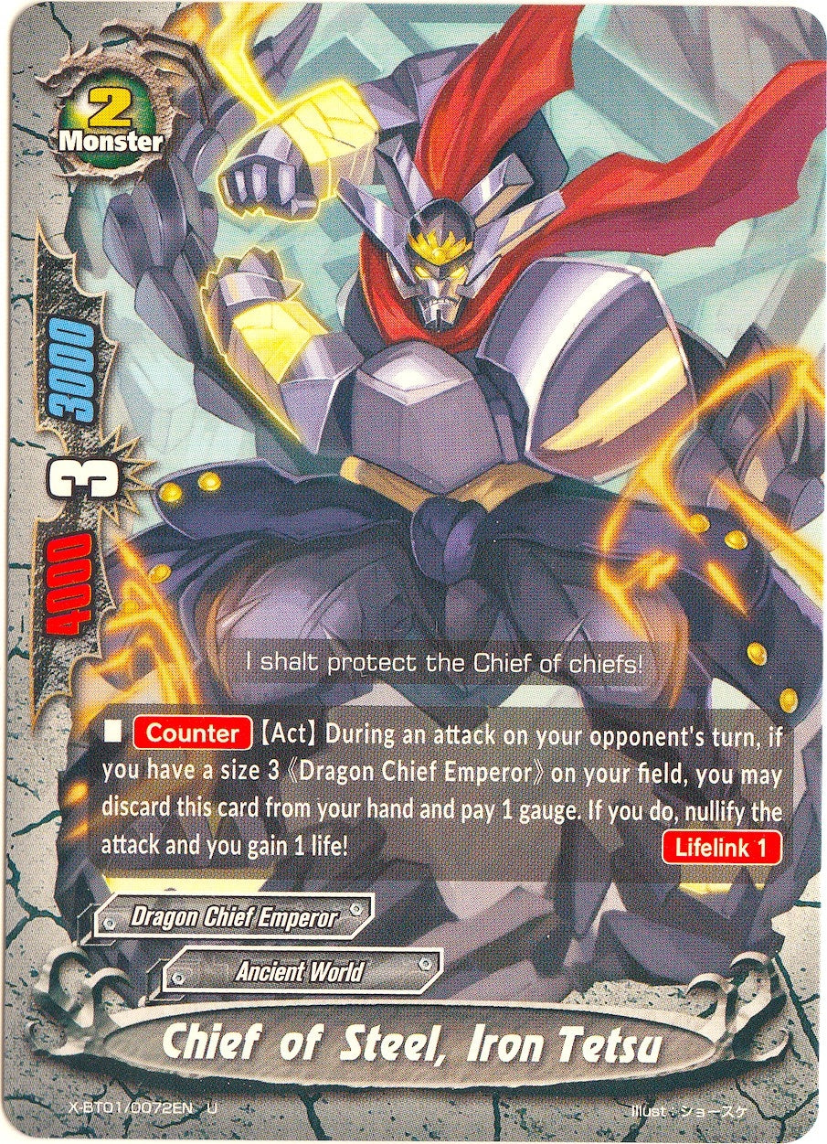 Chief of Steel Iron Tetsu (10072) [X-BT01] - Future Card BuddyFight Single