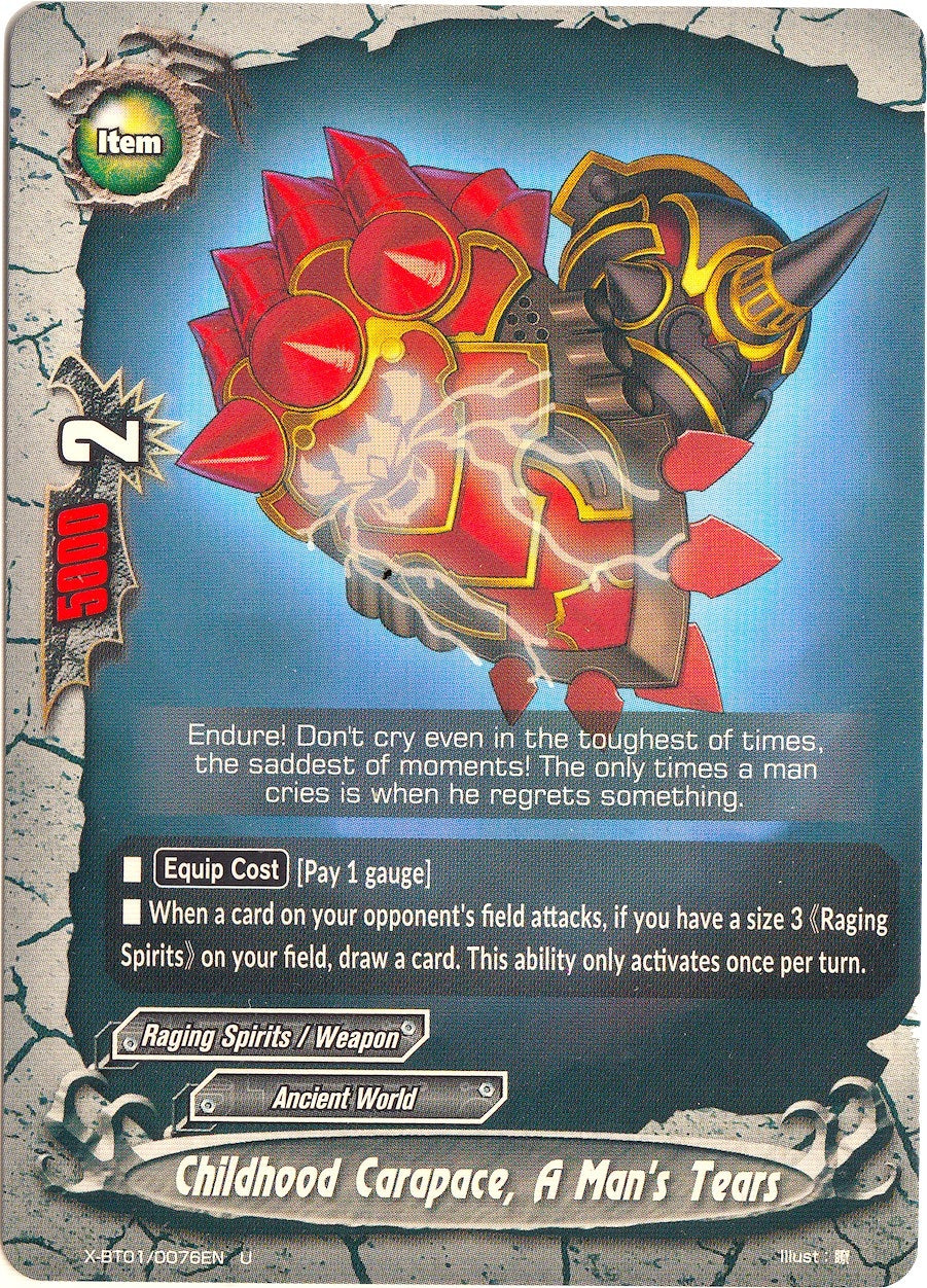 Childhood Carapace A Man’s Tears (10076) [X-BT01] - Future Card BuddyFight Single