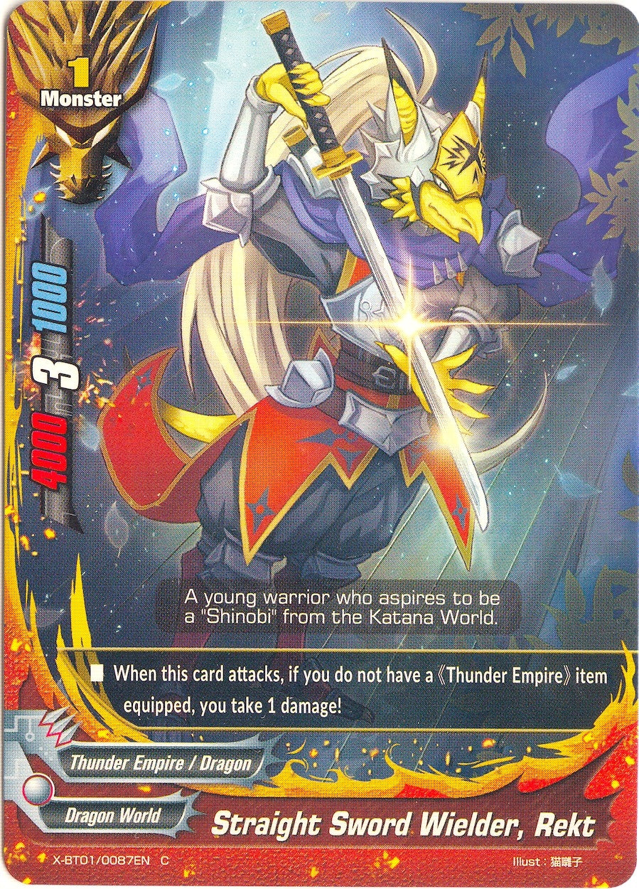Straight Sword Wielder Rekt (10087) [X-BT01] - Future Card BuddyFight Single