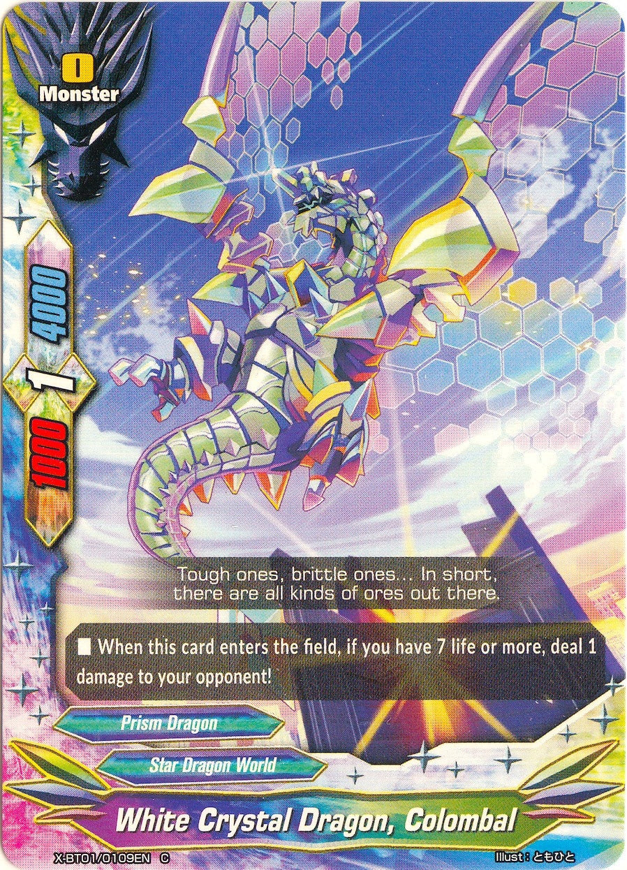 White Crystal Dragon Colombal (10109) [X-BT01] - Future Card BuddyFight Single