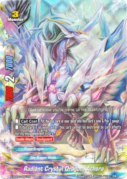 Radiant Crystal Dragon Athora (RRR) (20001) [X-SD02] - Future Card BuddyFight Single
