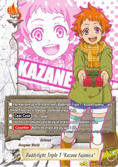 Buddyfight Triple T ’Kazane Fujimiya’ (222) [PR] - Future Card BuddyFight Single