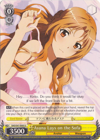 Asuna Lays on the Sofa (47005) [SAO/S47] - Weiss Schwarz Single