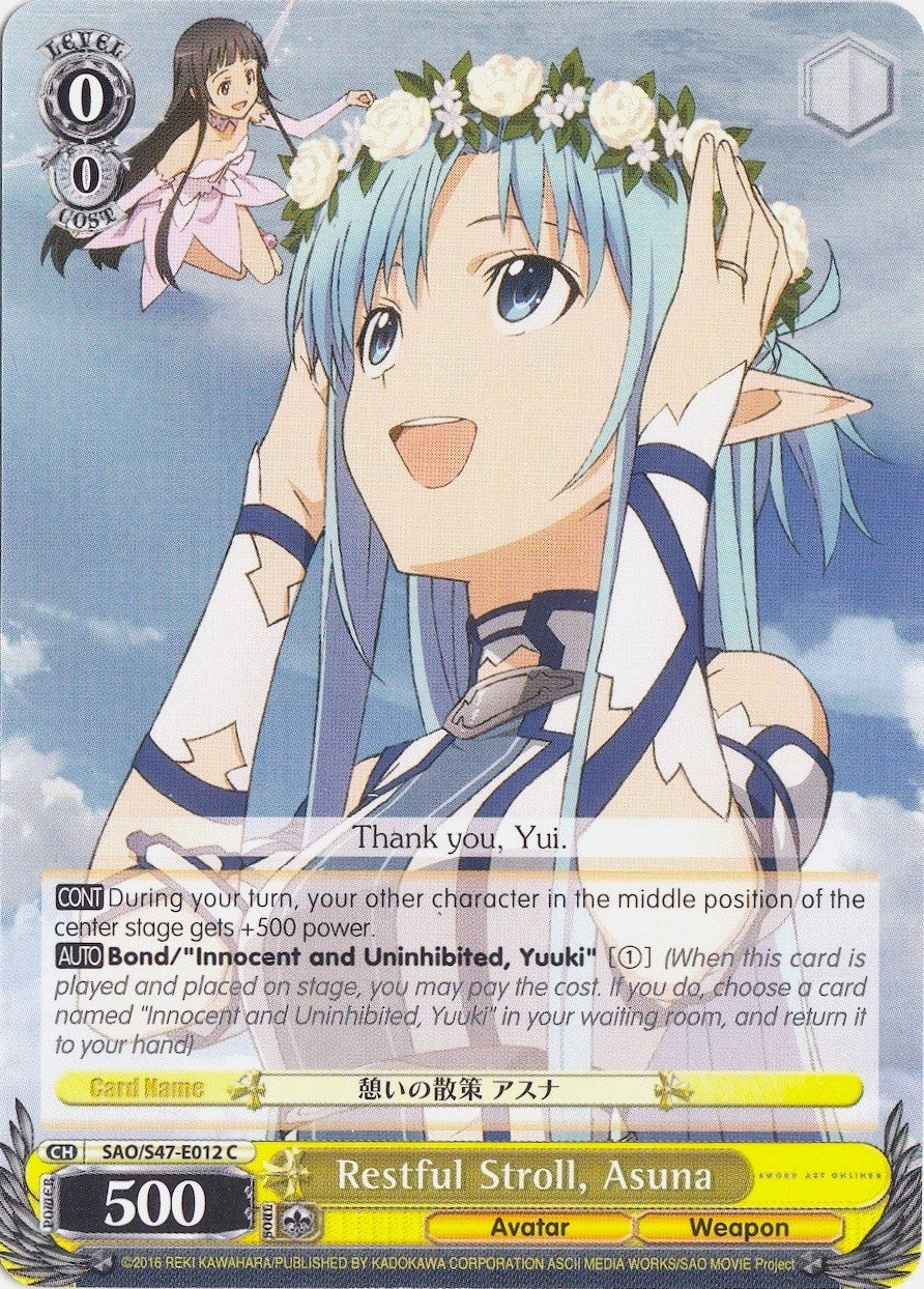 Restful Stroll Asuna (47012) [SAO/S47] - Weiss Schwarz Single