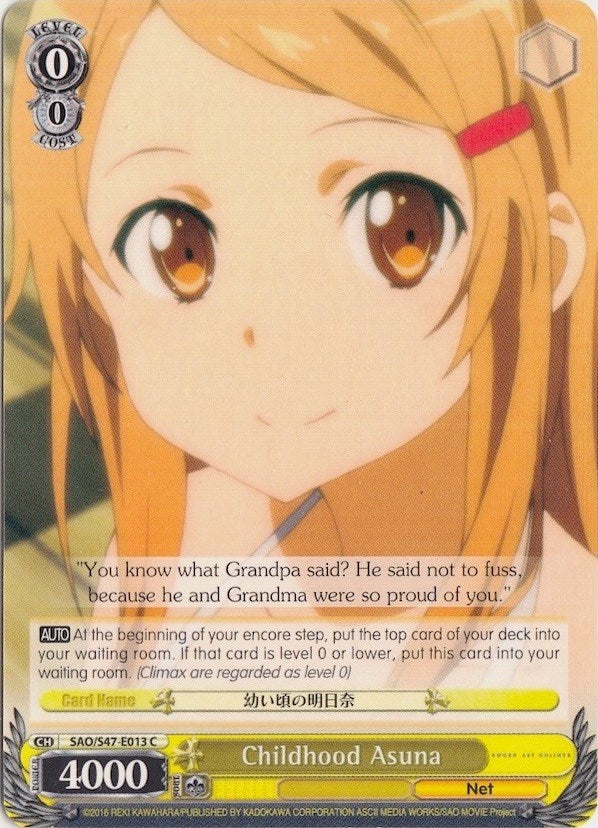 Childhood Asuna (47013) [SAO/S47] - Weiss Schwarz Single