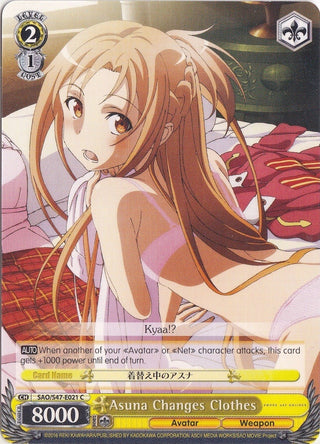 Asuna Changes Clothes (47021) [SAO/S47] - Weiss Schwarz Single