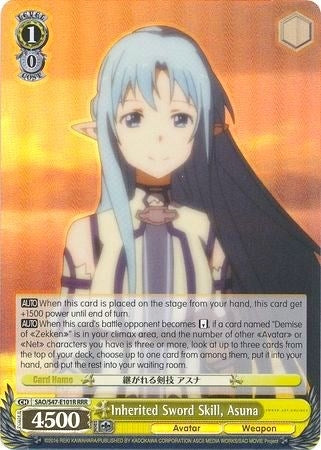 Inherited Sword Skill Asuna (RRR) (47101) [SAO/S47] - Weiss Schwarz Single