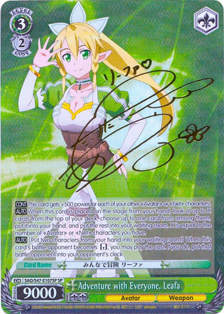 Adventure with Everyone Leafa (SP) (47107) [SAO/S47] - Weiss Schwarz Single