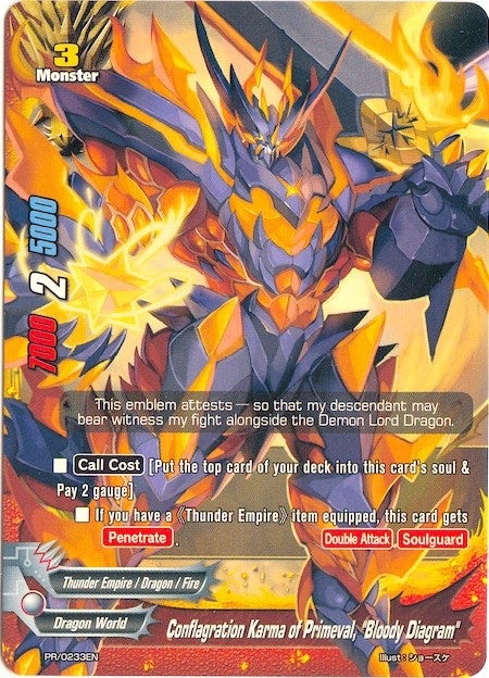 Conflagration Karma of Primeval ’Bloody Diagram’ (233) [PR] - Future Card BuddyFight Single