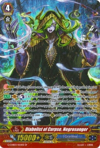 Diabolist of Corpse Negrosonger (SP) (303) [G-CHB03] - Cardfight Vanguard Single