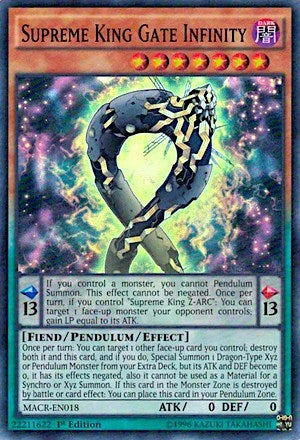 Supreme King Gate Infinity (18) (MACR) - YuGiOh Single