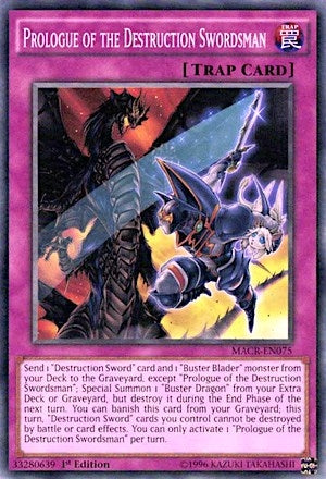 Prologue of the Destruction Swordsman (75) (MACR) - YuGiOh Single