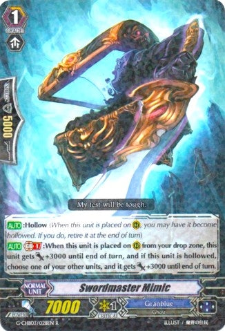Swordmaster Mimic (3028) [G-CHB03] - Cardfight Vanguard Single