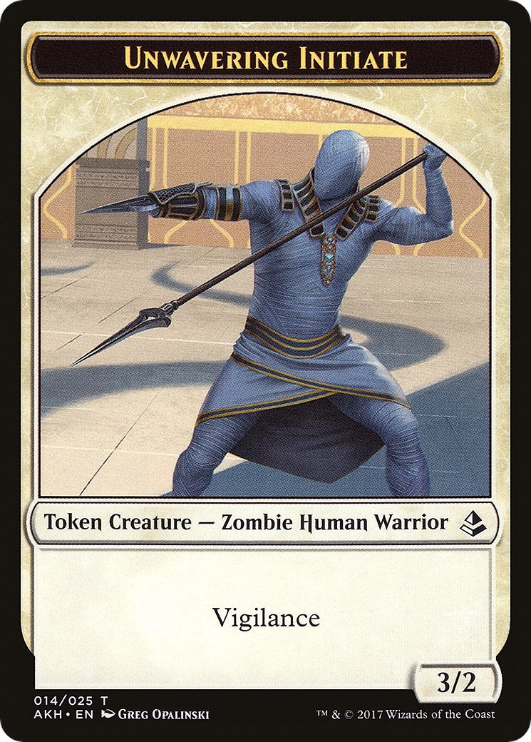 Unwavering Initiate // Wurm Double-Sided Token (0) [AKH] - MTG Single