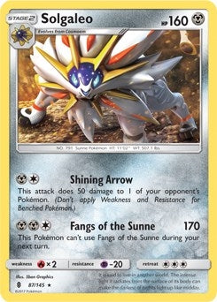 Image for Solgaleo - 87/145 (SM Guardians Rising) (087/145) (Deck Exclusives) - Pokemon