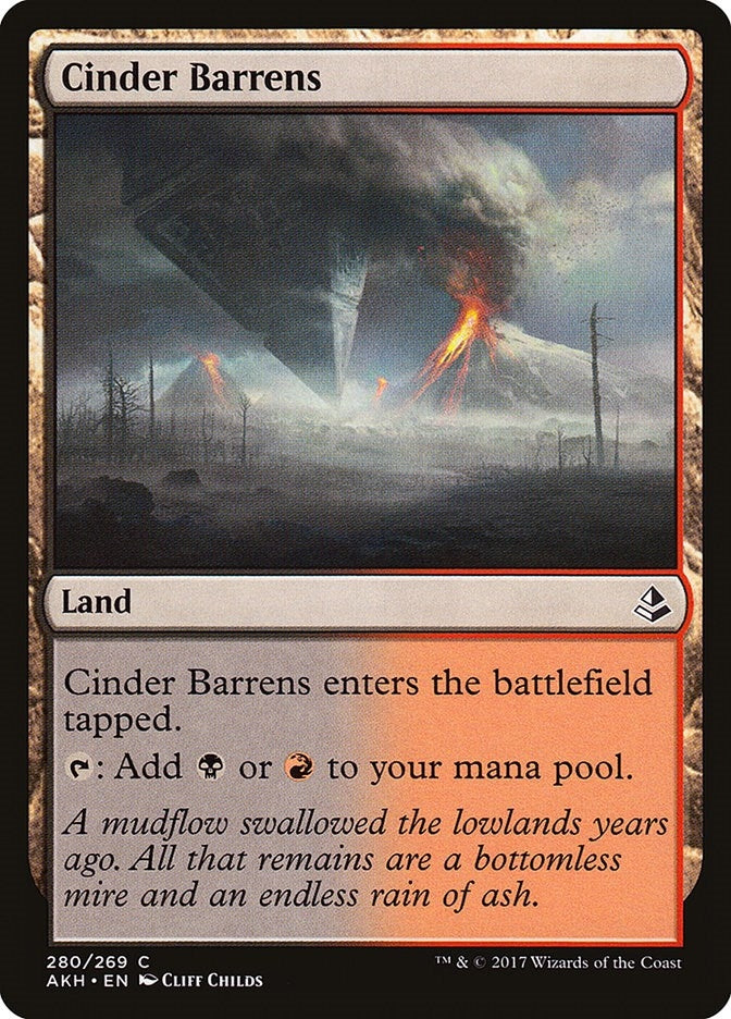Cinder Barrens (280) [AKH] - MTG Single