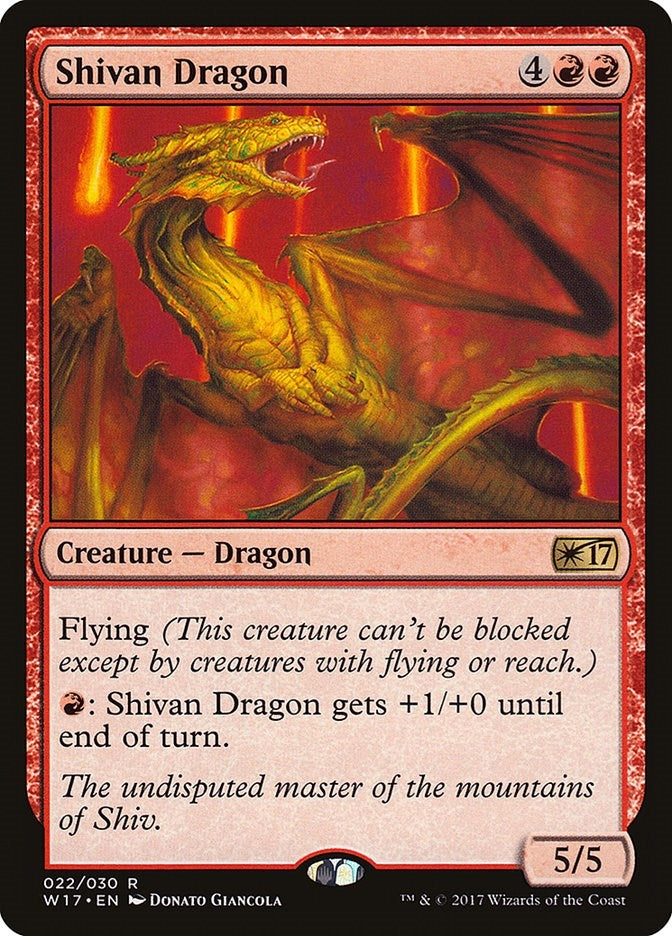 Shivan Dragon (22) [W17] - MTG Single