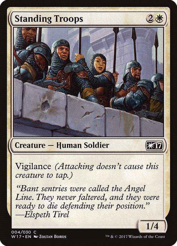 Standing Troops (4) [W17] - MTG Single
