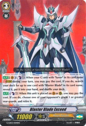 Blaster Blade Exceed (3004) [G-LD03] - Cardfight Vanguard Single