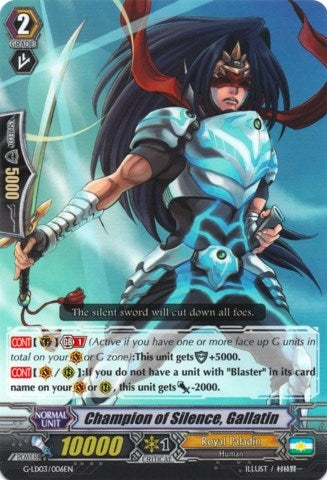 Champion of Silence Gallatin (3006) [G-LD03] - Cardfight Vanguard Single
