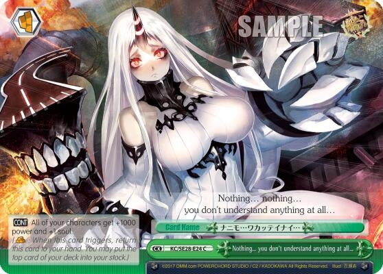 Nothing… you don’t understand anything at all… (Parallel Foil) (2824) [KC/SE28] - Weiss Schwarz Single