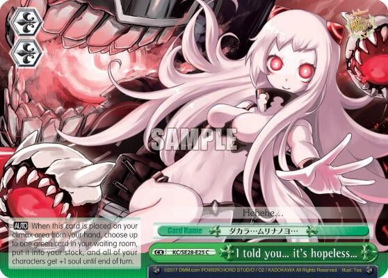I told you… it’s hopeless… (Parallel Foil) (2825) [KC/SE28] - Weiss Schwarz Single