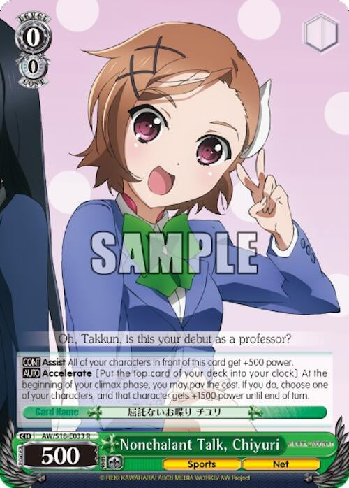 Nonchalant Talk Chiyuri (18033) [AW/S18] - Weiss Schwarz Single