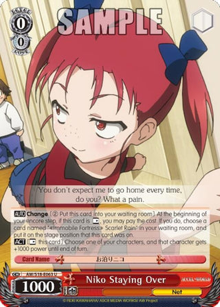 Niko Staying Over (18063) [AW/S18] - Weiss Schwarz Single