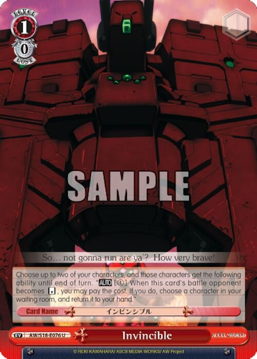Invincible (18076) [AW/S18] - Weiss Schwarz Single