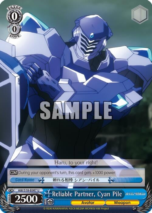Reliable Partner Cyan Pile (18087) [AW/S18] - Weiss Schwarz Single