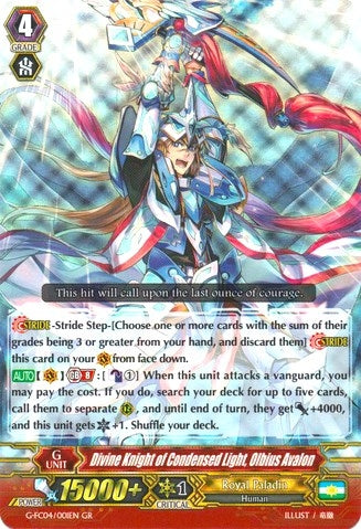 Divine Knight of Condensed Light Olbius Avalon (4001) [G-FC04] - Cardfight Vanguard Single