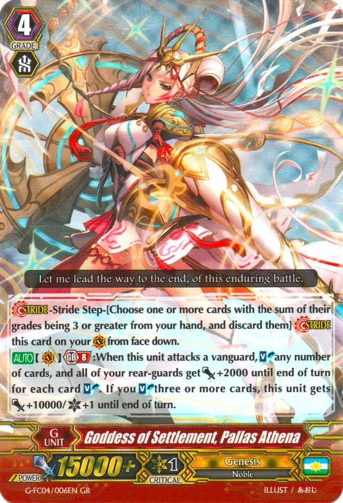 Goddess of Settlement Pallas Athena (4006) [G-FC04] - Cardfight Vanguard Single