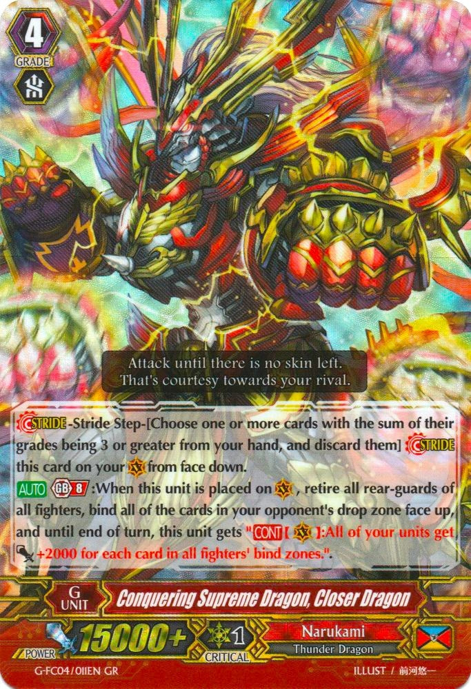 Conquering Supreme Dragon Closer Dragon (4011) [G-FC04] - Cardfight Vanguard Single