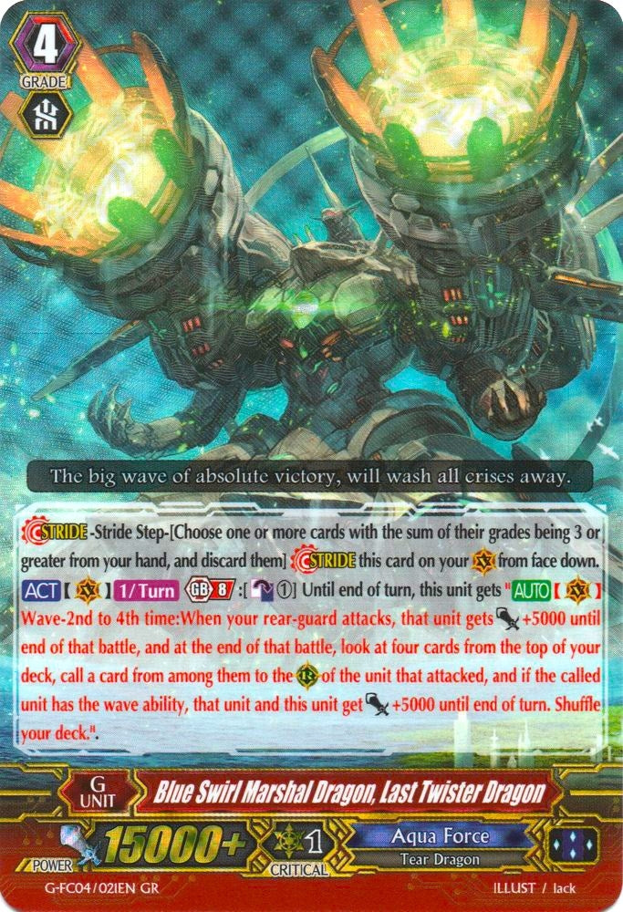 Blue Swirl Marshal Dragon Last Twister Dragon (4021) [G-FC04] - Cardfight Vanguard Single