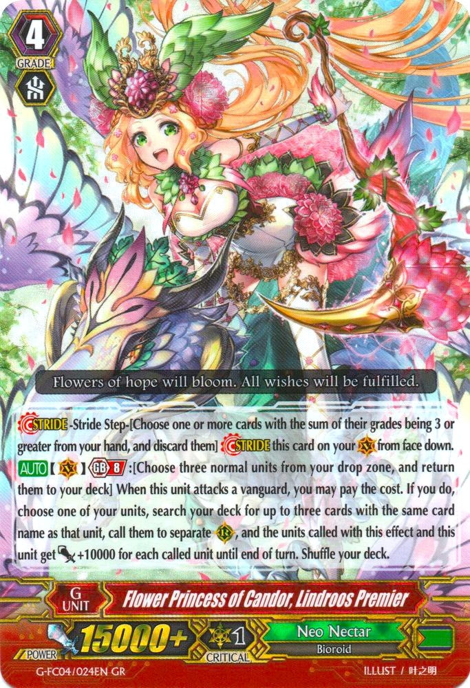 Flower Princess of Candor Lindroos Premier (4024) [G-FC04] - Cardfight Vanguard Single